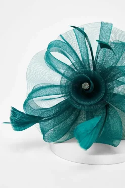 Hair Accessories*Quiz Flower Diamante Headband Fascinator Green