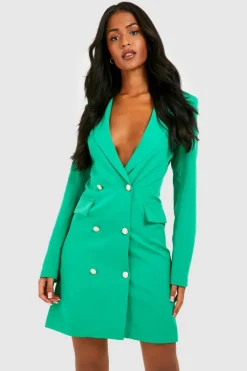 Blazer Dresses*boohoo Tall Blazer Dress green