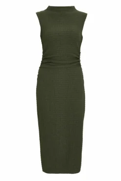 Midi Dresses*Quiz Textured Midi Dress Green