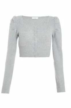 Cardigans*Quiz Knitted Cardigan Grey
