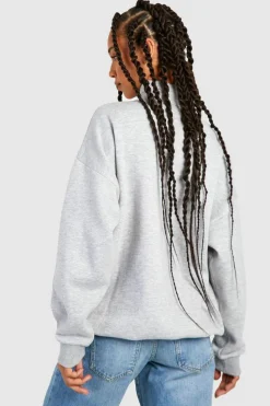 Sweatshirts|Hoodies & Sweatshirts*boohoo Tall Basic Half Zip Sweatshirt grey marl