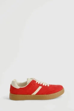 Trainers*boohoo Gum Sole Lace Up Trainers red