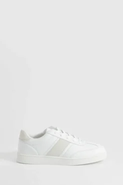 Trainers*boohoo Gum Sole Stripe Trainers white_sand