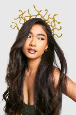Hair Accessories*boohoo Halloween Medusa Snake Headband green