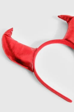 Hair Accessories*boohoo Halloween Vinyl Devil Horns red