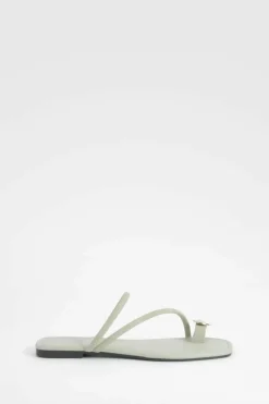 Sandals*boohoo Hardwear Detail Mules Sandals sage