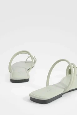 Sandals*boohoo Hardwear Detail Mules Sandals sage