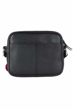 Handbags*Ashwood Leather Haute' Zip Top Real Leather Cross Body Bag Black