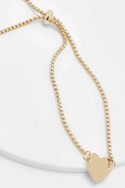 Bracelets*boohoo Heart Detail Toggle Bracelet gold