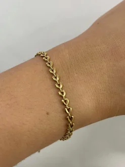 Bracelets*SVNX Heart Link Bracelet in Gold