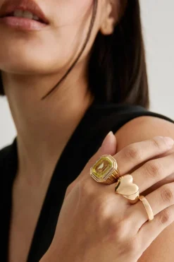 Rings*NastyGal Heart Ring Pack gold