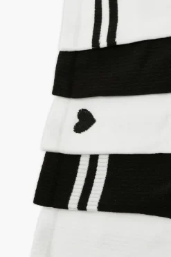 Tights & Socks|Tights & Socks*boohoo Heart Sports Socks 5 Pack white