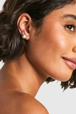 Earrings*boohoo Heart Stud Earring 6 Pack gold