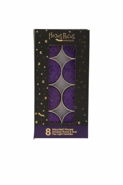 Candles & Diffusers|Candles*The Novelties Company Hocus Pocus Halloween Purple Glitter Tealight Candles Set of 8 with Haunted House Fragrance Multi