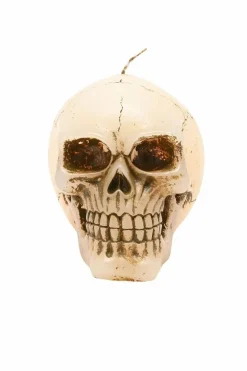 Candles & Diffusers|Candles*The Novelties Company Hocus Pocus Novelties Large Skull Candle Off White