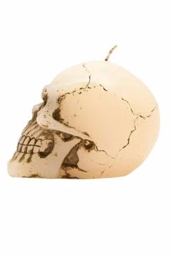 Candles & Diffusers|Candles*The Novelties Company Hocus Pocus Novelties Large Skull Candle Off White