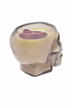 Candles & Diffusers|Candles*The Novelties Company Hocus Pocus Smoked Glass Skull Candle with Haunted House Fragrance Multi