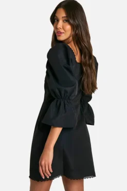 Bodycon Dresses*boohoo Hook & Eye Corset Dress black