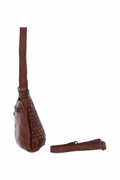 Shoulder Bags*Ashwood Leather Incanto Infinito' Vintage Woven Leather Shoulder Bag Dark Brown