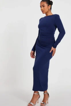 Bodycon Dresses*Quiz Petite Ruched Midaxi Dress Indigo