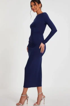 Bodycon Dresses*Quiz Ruched Midaxi Dress Indigo