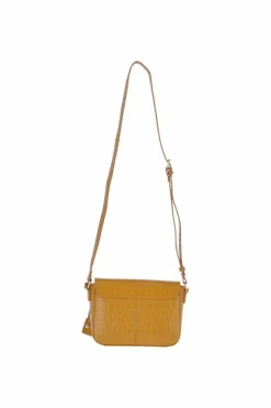 Cross-Body Bags*Ashwood Leather Intenso Gialo' Croc-Embossed Leather Crossbody Bag Mustard