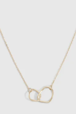 Necklaces*boohoo Interlocking Pendant Chain Necklace gold