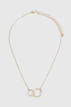 Necklaces*boohoo Interlocking Pendant Chain Necklace gold