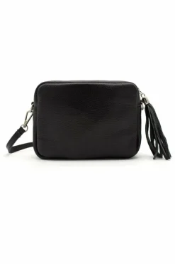 Cross-Body Bags|Handbags*Kitise Italian Genuine Leather Leopard Print Small Crossbody Bag With Tassel Charm Black