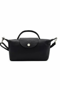 Cross-Body Bags|Handbags*Kitise Italian Genuine Leather Mini Top Handle Crossbody Bag With Detachable Strap Black