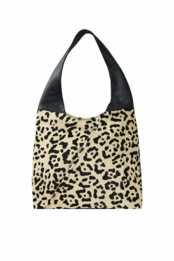 Shoulder Bags*Sostter Ivory Leopard Print Leather Shoulder Hobo Bag Cream