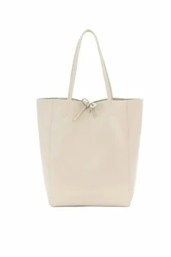 Tote Bags*Sostter Pebbled Leather Tote Shopper | BYAXY Ivory