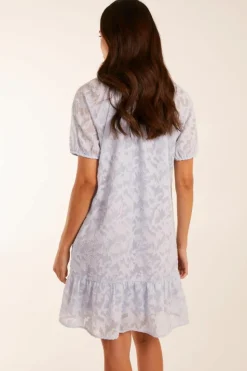 Smock Dresses*Blue Vanilla Jacquard Smock Mini Dress Light Blue