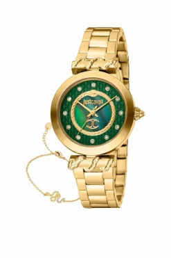 Watches*Just Cavalli JC1L257M0035 Donna Luce 32mm Quartz Watch Gold