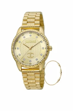 Watches*Just Cavalli JC1L176M0055 34mm Quartz Watch Gold