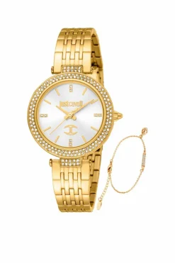 Watches*Just Cavalli JC1L274M0055 Savoca 32mm Quartz Watch Gold