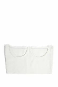 Belts*My Accessories London Jersey Cutout Corset Belt White