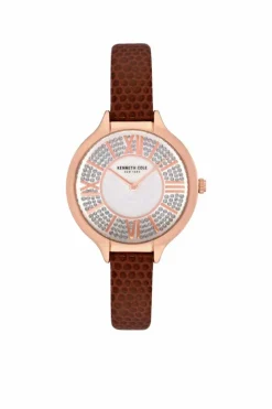 Watches*Kenneth Cole KC51054006 Classic 33mm Quartz Watch Brown