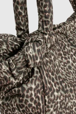 Handbags|Tote Bags*boohoo Khaki Nylon Knot Handle Tote Bag leopard