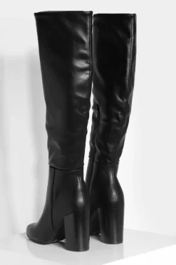 Over The Knee Boots|Knee High Boots*boohoo Knee High Heeled Boots black