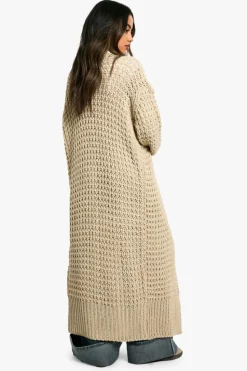 Cardigans|Knitwear*boohoo Knit Longline Cardigan oatmeal