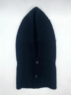 Hats & Gloves|Hats & Gloves*SVNX Knitted Balaclava with Snap Fastening Black