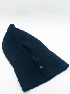 Hats & Gloves|Hats & Gloves*SVNX Knitted Balaclava with Snap Fastening Black