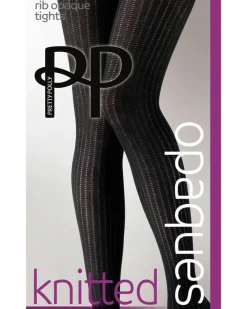 Tights & Socks|Tights & Socks*Pretty Polly Knitted Opaques Rib Tights - Black