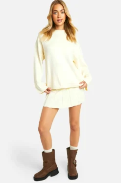 Oversized Jumpers|Jumpers*boohoo Knitted Oversized Jumper cream