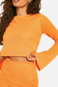 Knitted Tops|Knitted Co-Ords*boohoo Knitted Tie Back Top burnt orange
