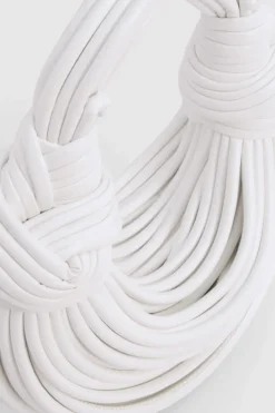 Handbags*boohoo Knot Detail Strappy Grab Bag white