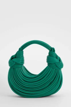 Handbags*boohoo Knot Detail Strappy Grab Bag green