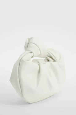 Handbags*boohoo Knot Handle Grab Bag white