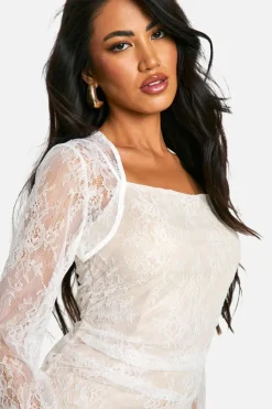 Cami Dresses*boohoo Lace Bodycon Mini Dress ivory
